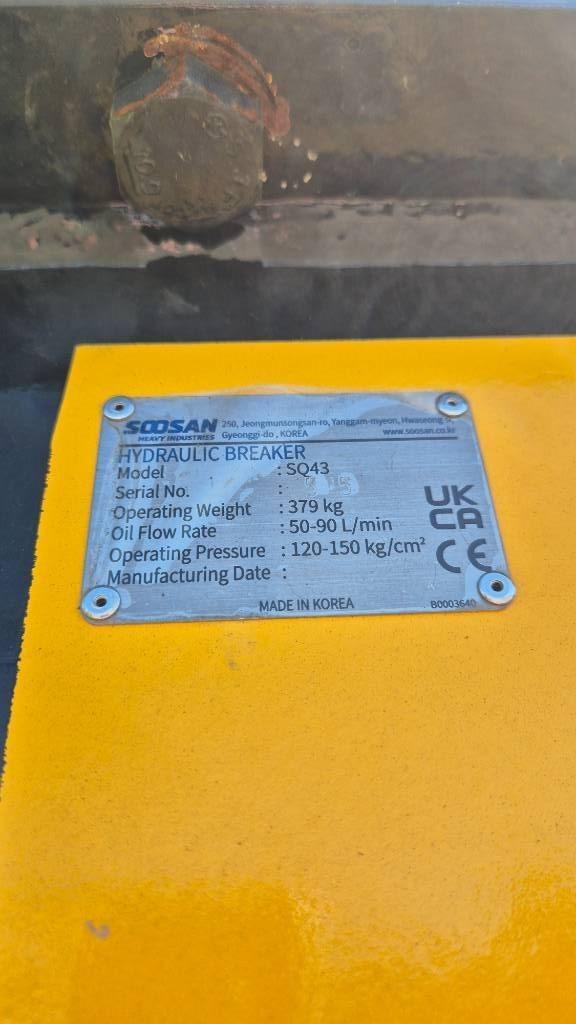 Soosan Hammer SQ43 (430kg) Auto Lub Hammer / Brecher